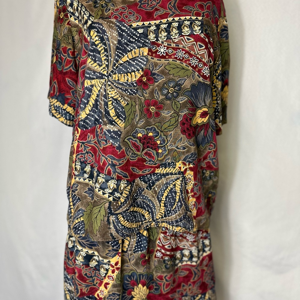 VINTAGE SAG HARBOR SKIRT SET SIZE LARGE Multicolored Rayon - Picture 5 of 7